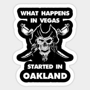 What happens in Vegas started in Oakland Christmas Sticker